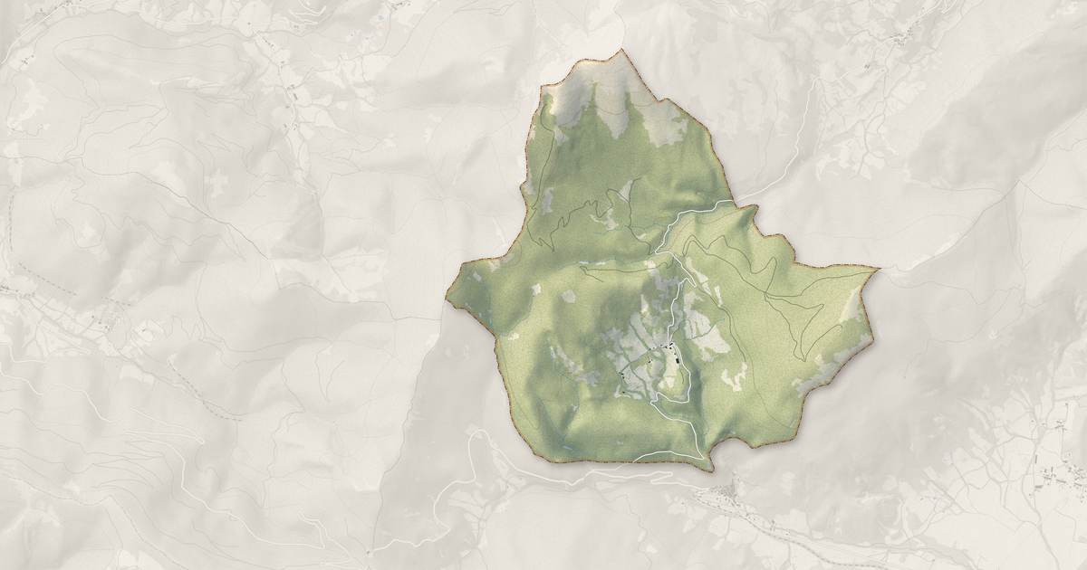 Portrait cartographique de La Haute-Beaume : relief, eau, forêts, bâti et voies, calculés à partir des données de l'IGN