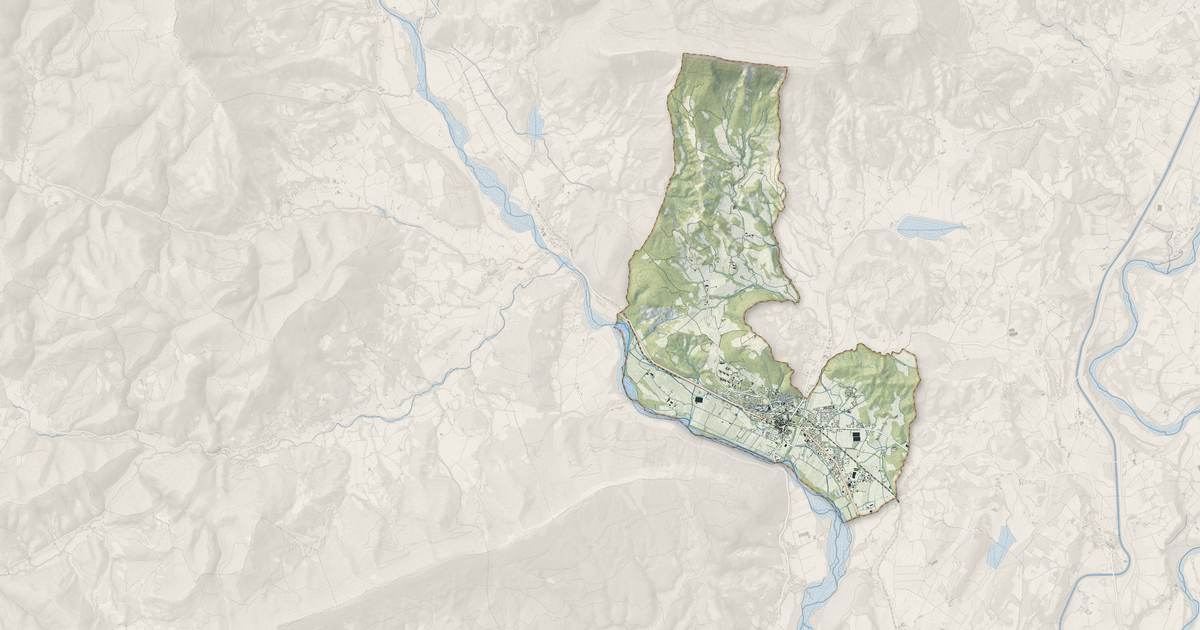 Portrait cartographique de Laragne-Montéglin : relief, eau, forêts, bâti et voies, calculés à partir des données de l'IGN