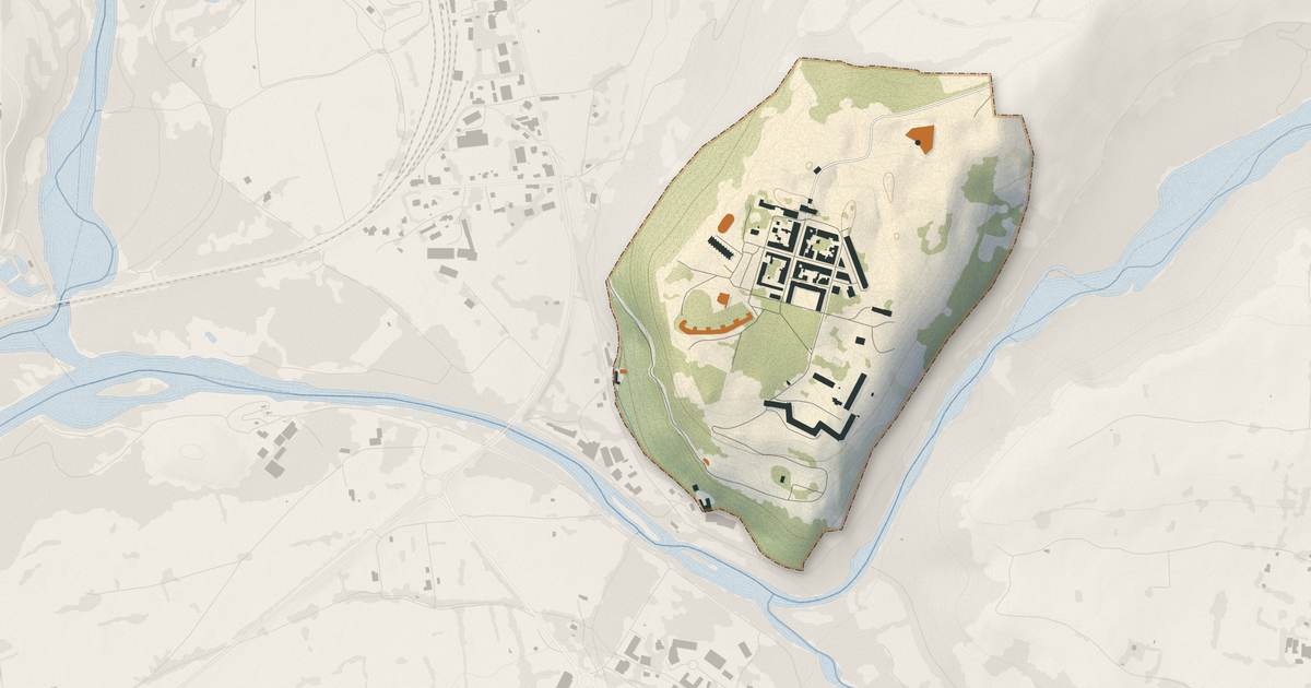 Portrait cartographique de Mont-Dauphin : relief, eau, forêts, bâti et voies, calculés à partir des données de l'IGN