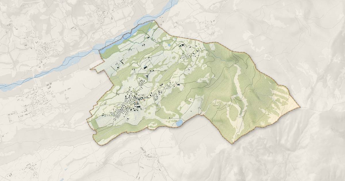 Portrait cartographique de Saint-Léger-les-Mélèzes : relief, eau, forêts, bâti et voies, calculés à partir des données de l'IGN