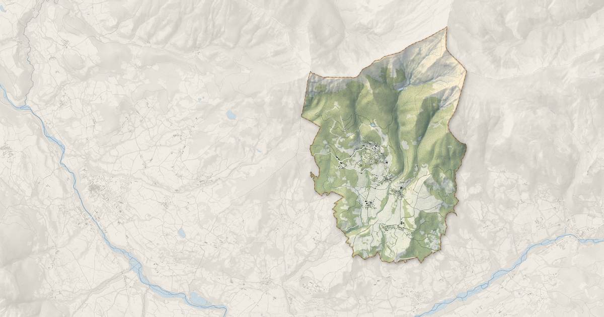 Portrait cartographique de Saint-Michel-de-Chaillol : relief, eau, forêts, bâti et voies, calculés à partir des données de l'IGN