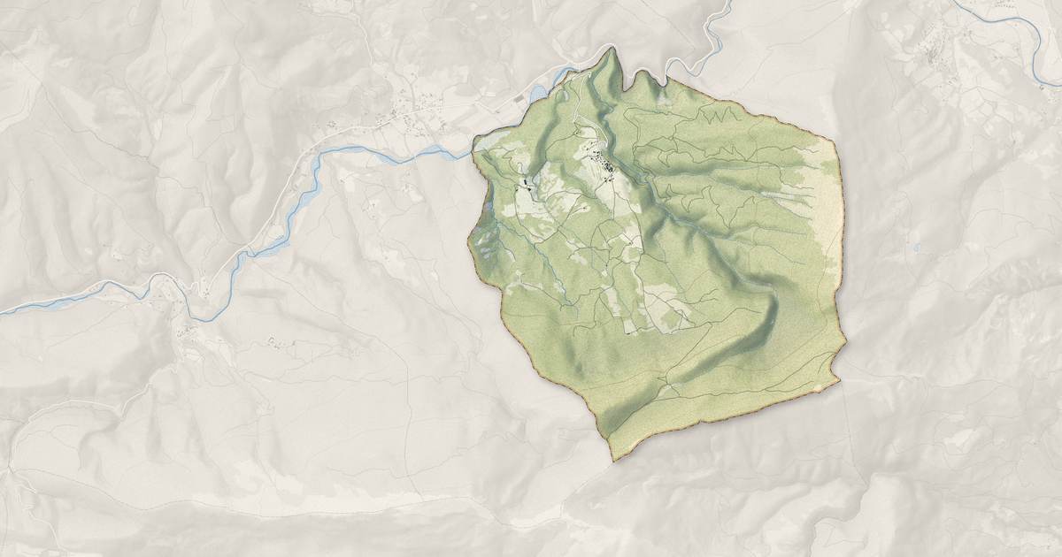 Portrait cartographique de Saint-Pierre-Avez : relief, eau, forêts, bâti et voies, calculés à partir des données de l'IGN