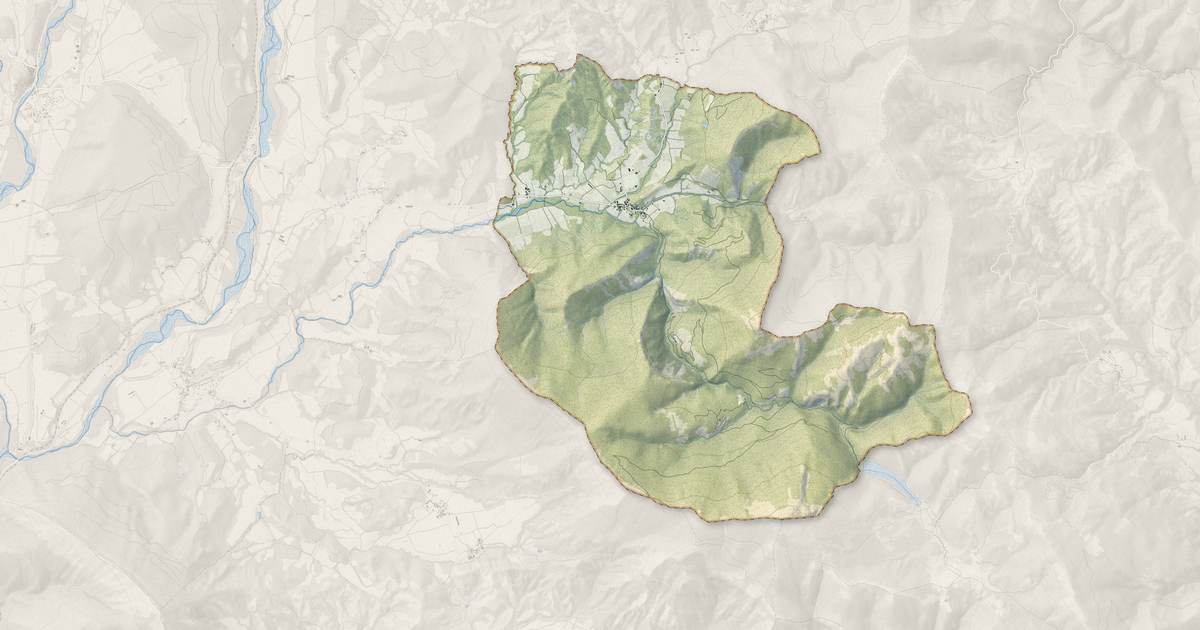 Portrait cartographique de Le Saix : relief, eau, forêts, bâti et voies, calculés à partir des données de l'IGN