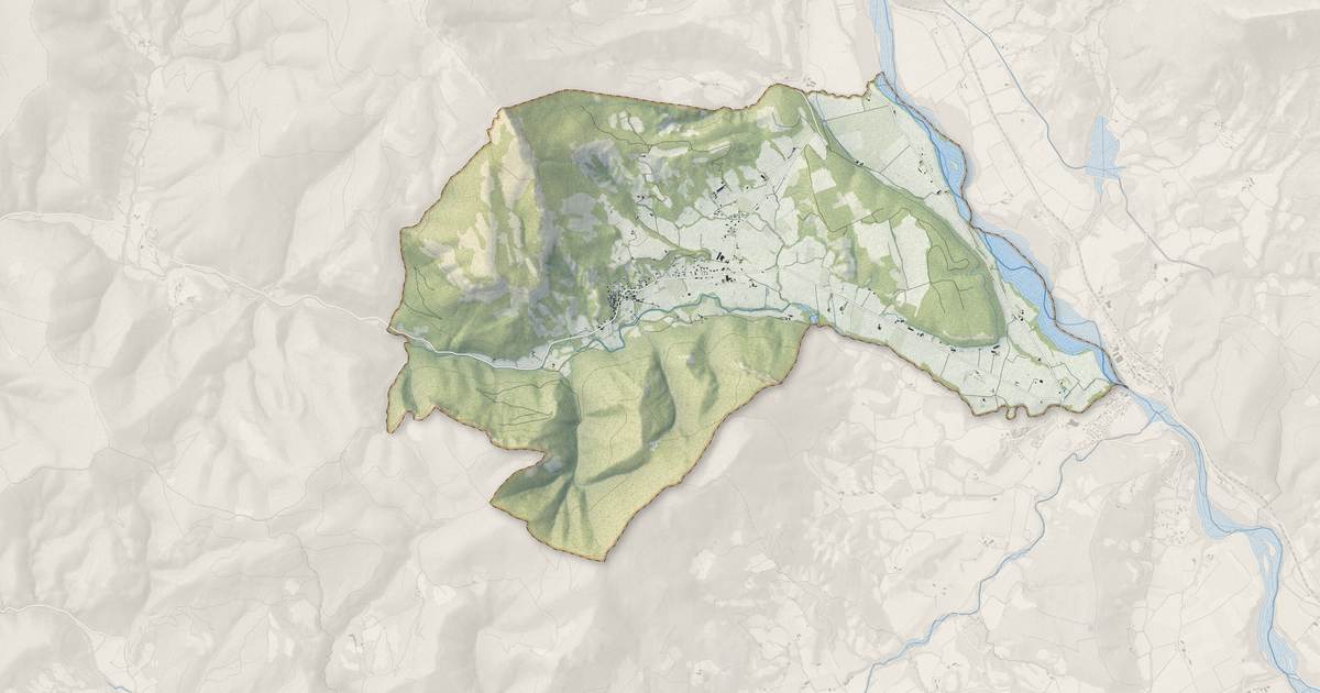 Portrait cartographique de Trescléoux : relief, eau, forêts, bâti et voies, calculés à partir des données de l'IGN