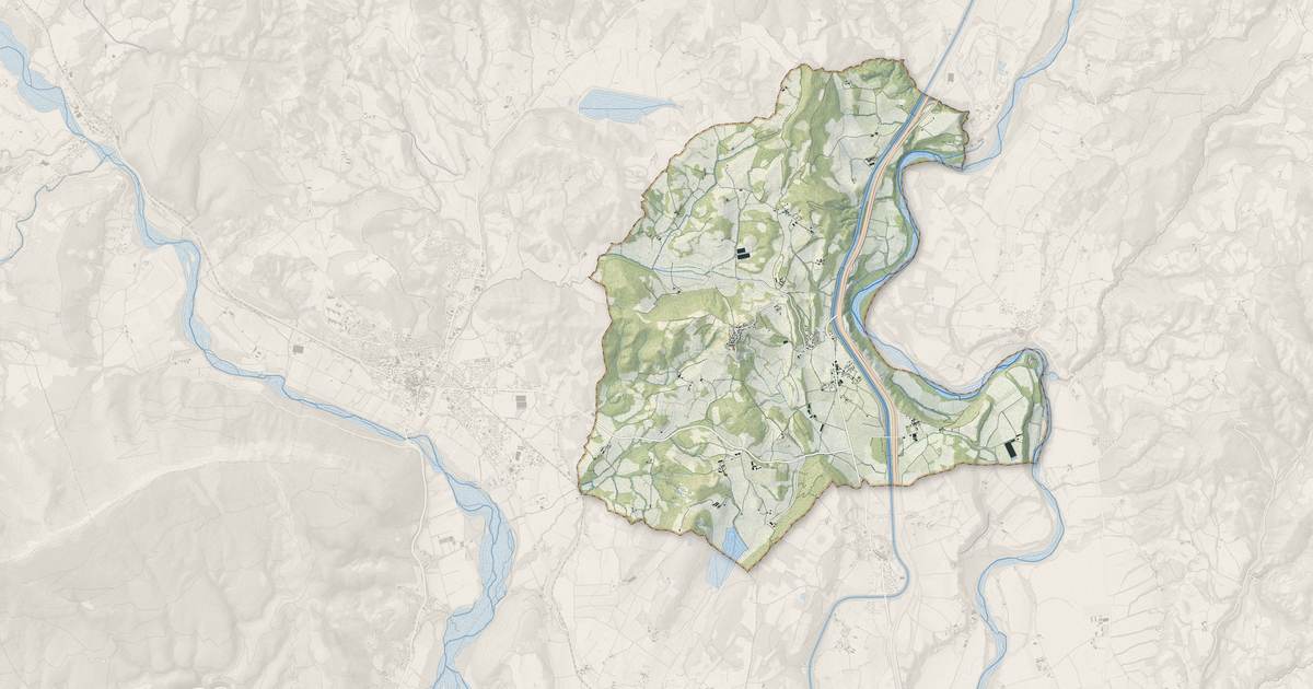 Portrait cartographique de Upaix : relief, eau, forêts, bâti et voies, calculés à partir des données de l'IGN