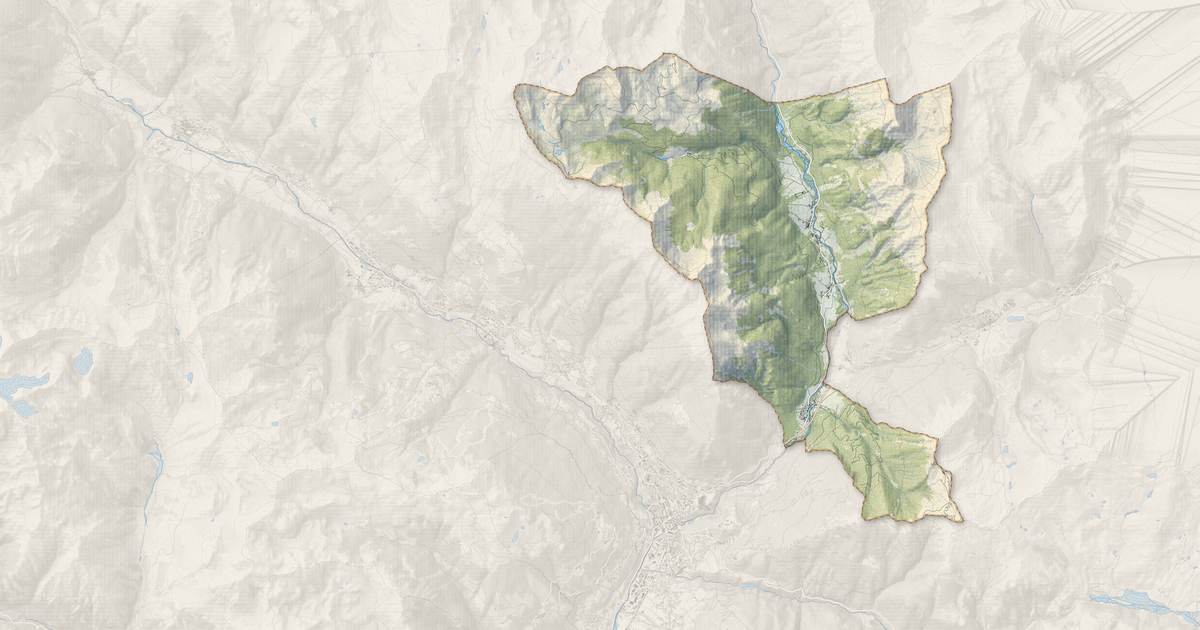 Portrait cartographique de Val-des-Prés : relief, eau, forêts, bâti et voies, calculés à partir des données de l'IGN