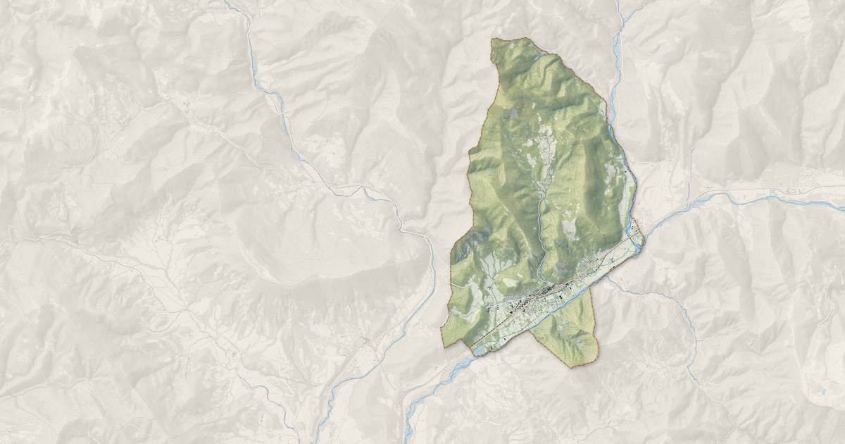 Portrait cartographique de Veynes : relief, eau, forêts, bâti et voies, calculés à partir des données de l'IGN