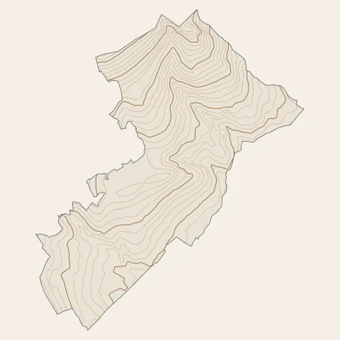 Beausoleil : courbes de niveau