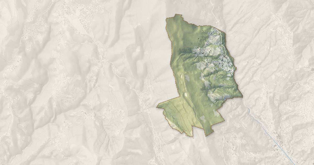 Portrait cartographique de Bendejun : relief, eau, forêts, bâti et voies, calculés à partir des données de l'IGN