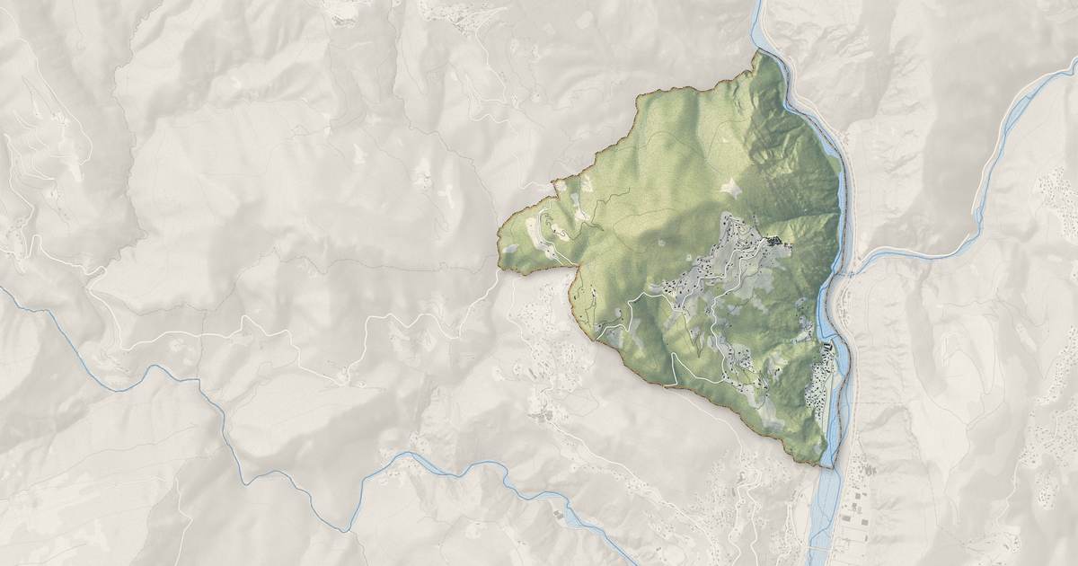 Portrait cartographique de Bonson : relief, eau, forêts, bâti et voies, calculés à partir des données de l'IGN