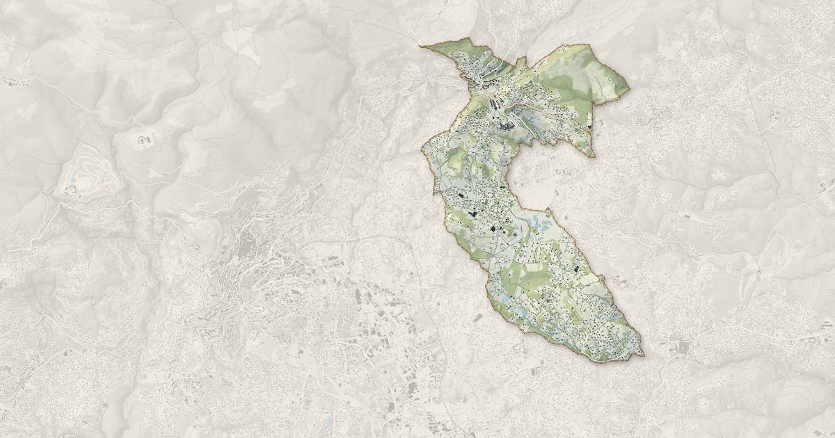Portrait cartographique de Châteauneuf-Grasse : relief, eau, forêts, bâti et voies, calculés à partir des données de l'IGN