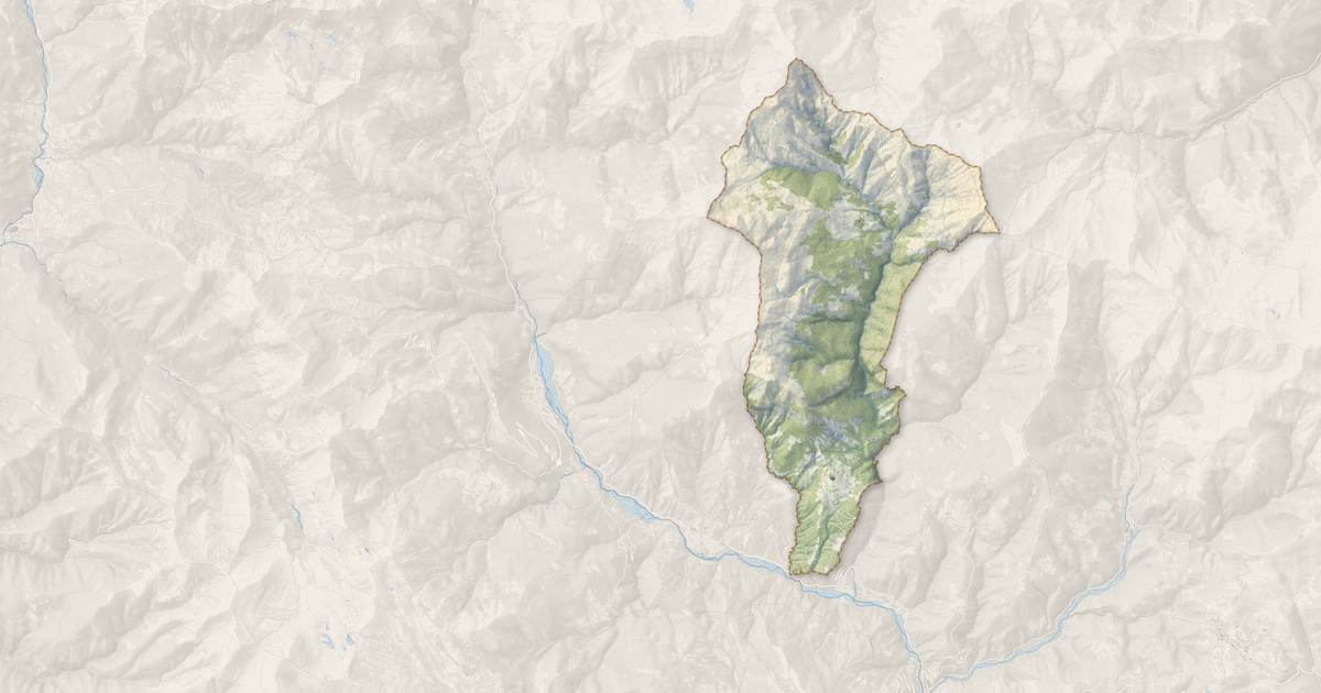 Portrait cartographique de Châteauneuf-d'Entraunes : relief, eau, forêts, bâti et voies, calculés à partir des données de l'IGN