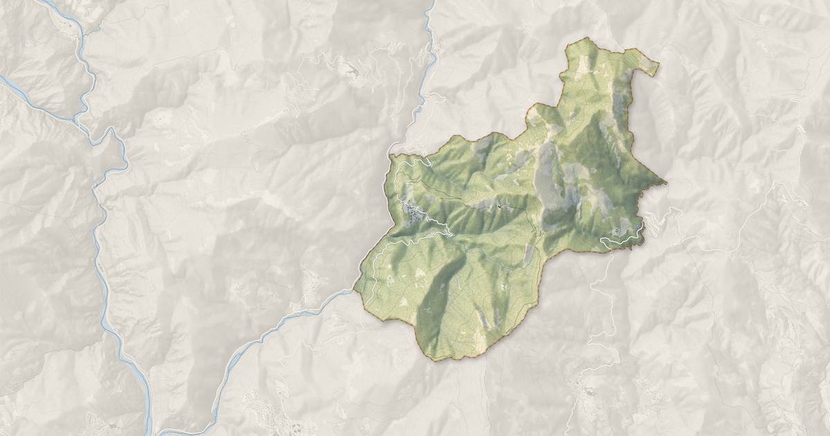 Portrait cartographique de Duranus : relief, eau, forêts, bâti et voies, calculés à partir des données de l'IGN