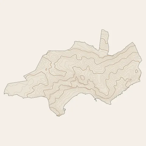 Èze : courbes de niveau
