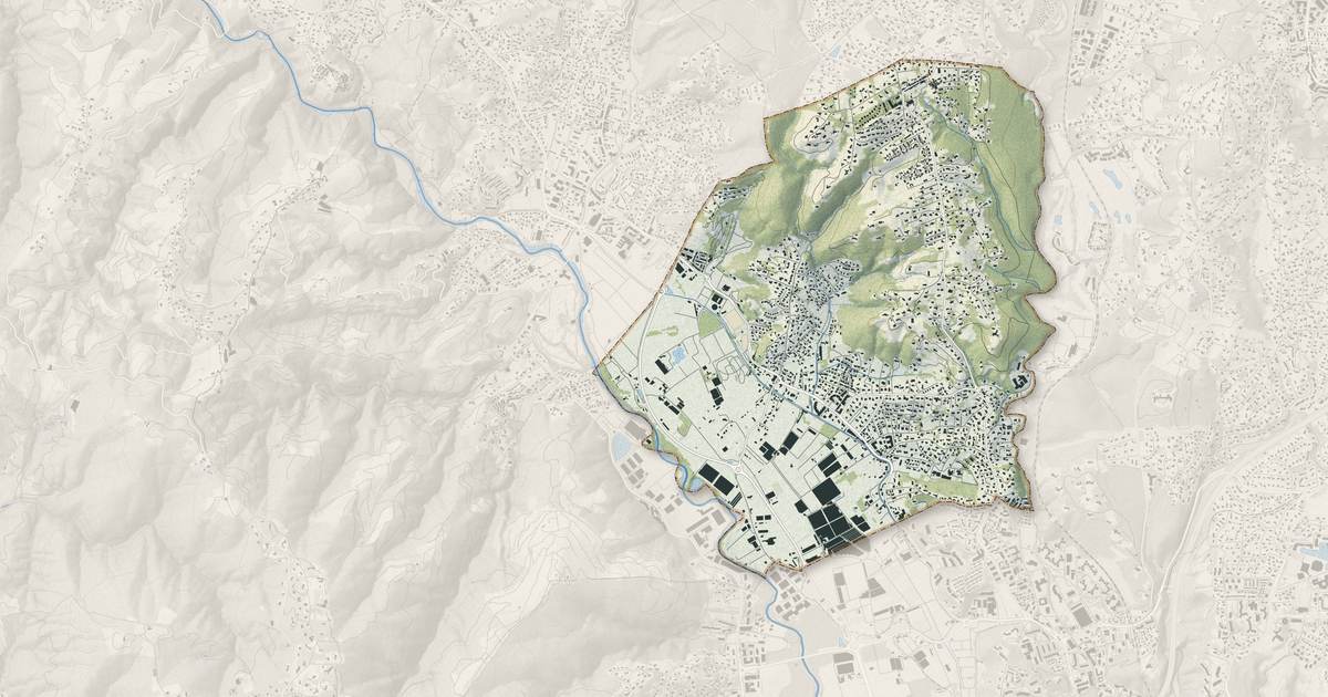 Portrait cartographique de La Roquette-sur-Siagne : relief, eau, forêts, bâti et voies, calculés à partir des données de l'IGN