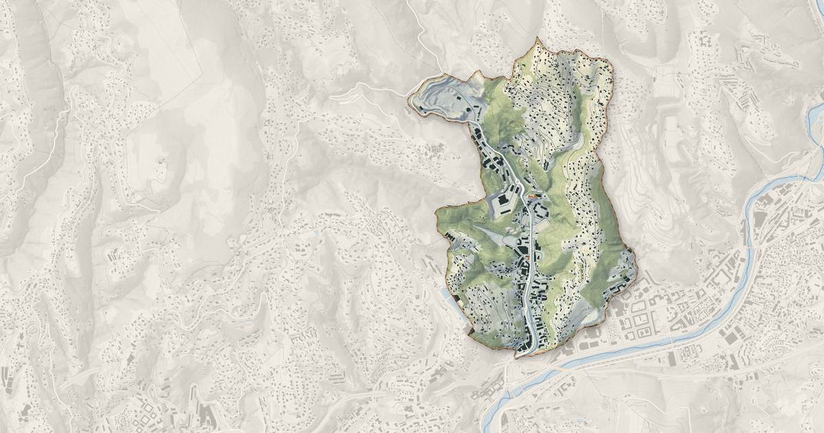 Portrait cartographique de Saint-André-de-la-Roche : relief, eau, forêts, bâti et voies, calculés à partir des données de l'IGN