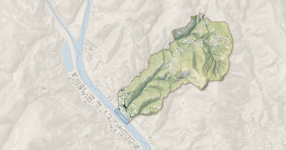 Portrait cartographique de Saint-Blaise : relief, eau, forêts, bâti et voies, calculés à partir des données de l'IGN
