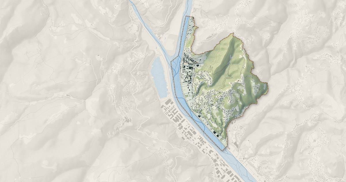 Portrait cartographique de Saint-Martin-du-Var : relief, eau, forêts, bâti et voies, calculés à partir des données de l'IGN