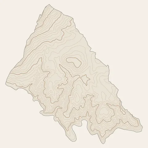 Le Tignet : courbes de niveau
