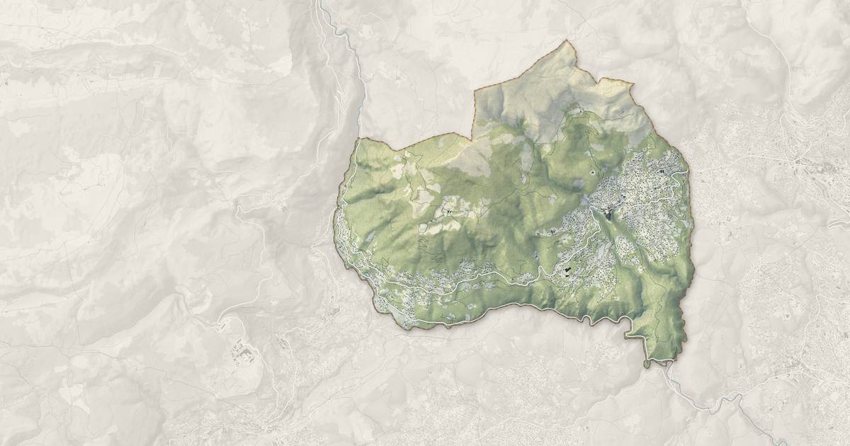 Portrait cartographique de Tourrettes-sur-Loup : relief, eau, forêts, bâti et voies, calculés à partir des données de l'IGN