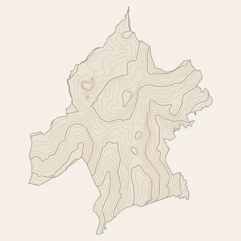 La Turbie : courbes de niveau