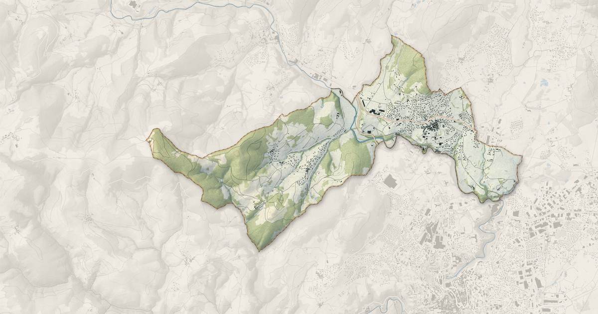 Portrait cartographique de Boulieu-lès-Annonay : relief, eau, forêts, bâti et voies, calculés à partir des données de l'IGN