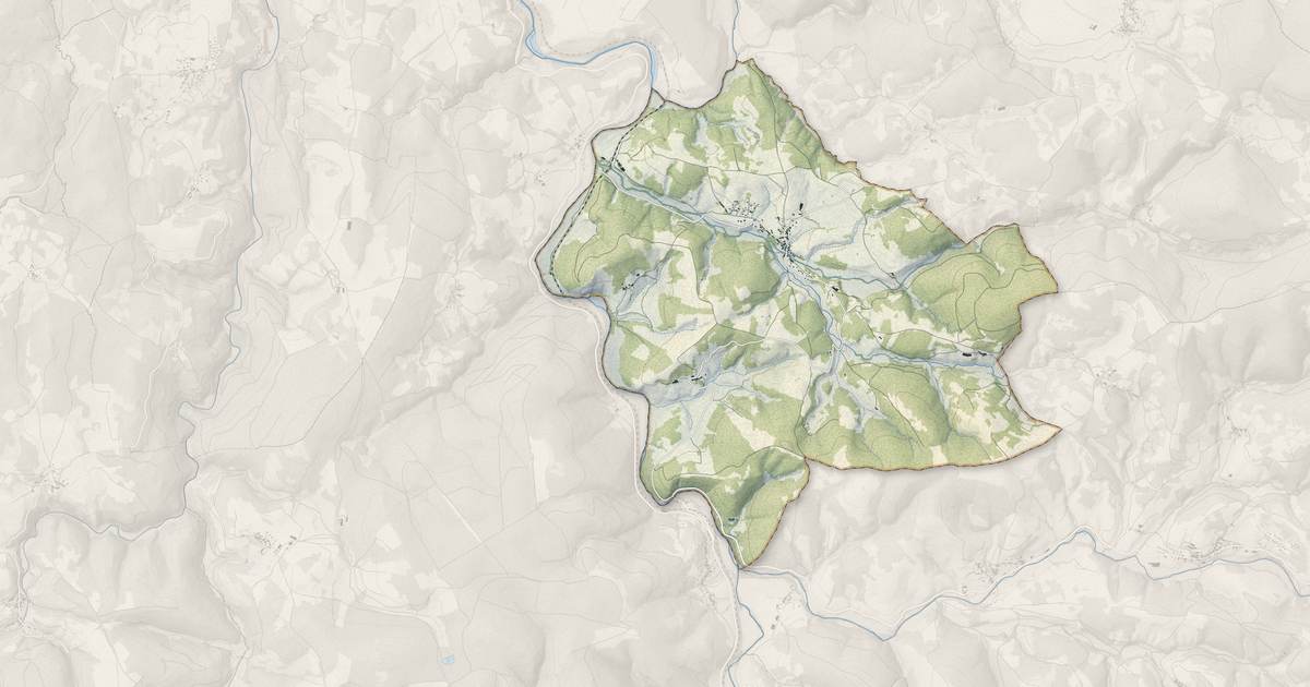 Portrait cartographique de Cellier-du-Luc : relief, eau, forêts, bâti et voies, calculés à partir des données de l'IGN