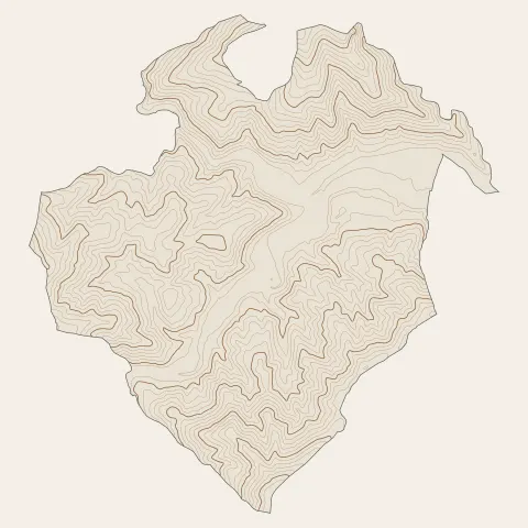 Le Cheylard : courbes de niveau