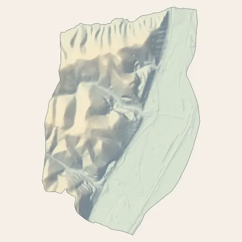 Cruas : relief