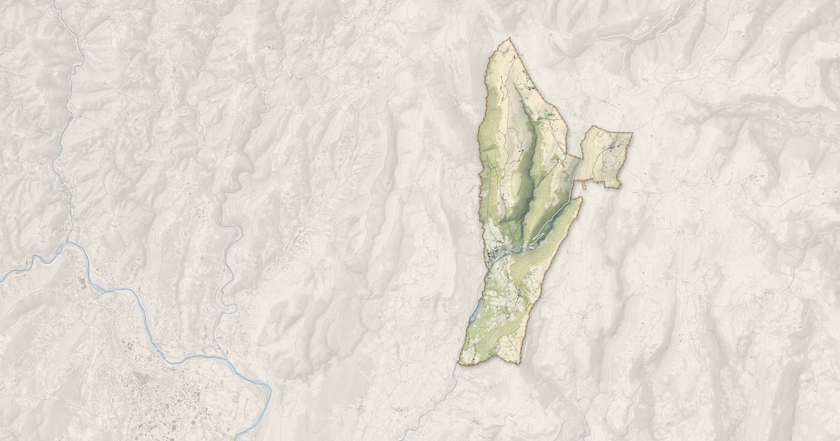 Portrait cartographique de Darbres : relief, eau, forêts, bâti et voies, calculés à partir des données de l'IGN