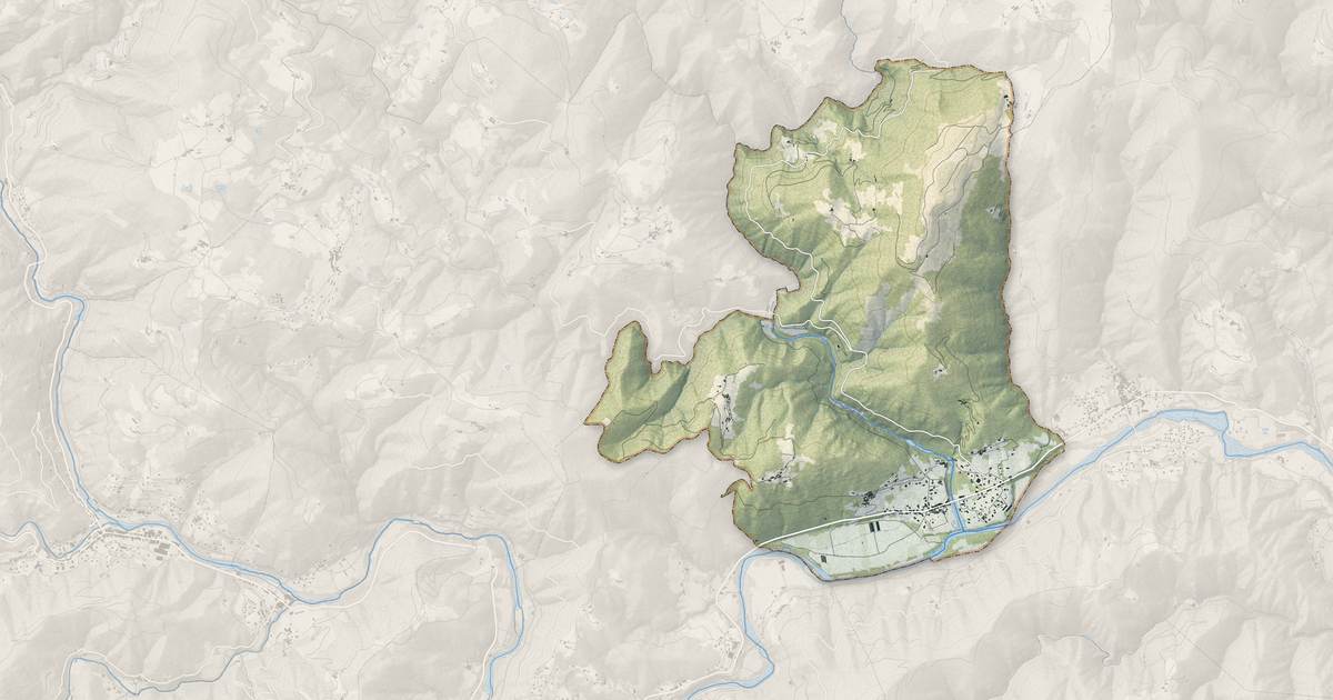 Portrait cartographique de Dunière-sur-Eyrieux : relief, eau, forêts, bâti et voies, calculés à partir des données de l'IGN