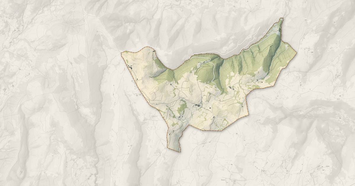 Portrait cartographique de Freyssenet : relief, eau, forêts, bâti et voies, calculés à partir des données de l'IGN