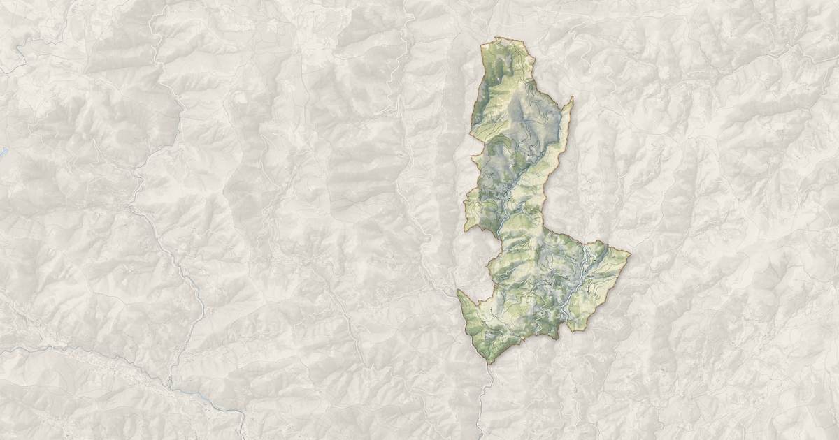 Portrait cartographique de Genestelle : relief, eau, forêts, bâti et voies, calculés à partir des données de l'IGN