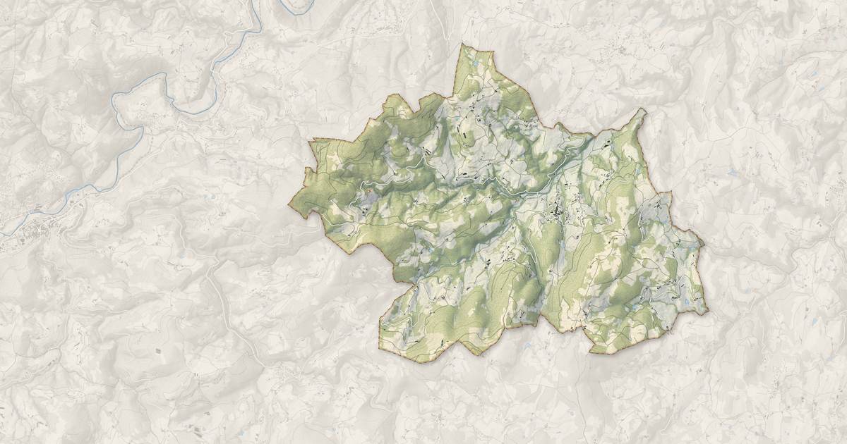 Portrait cartographique de Gilhoc-sur-Ormèze : relief, eau, forêts, bâti et voies, calculés à partir des données de l'IGN
