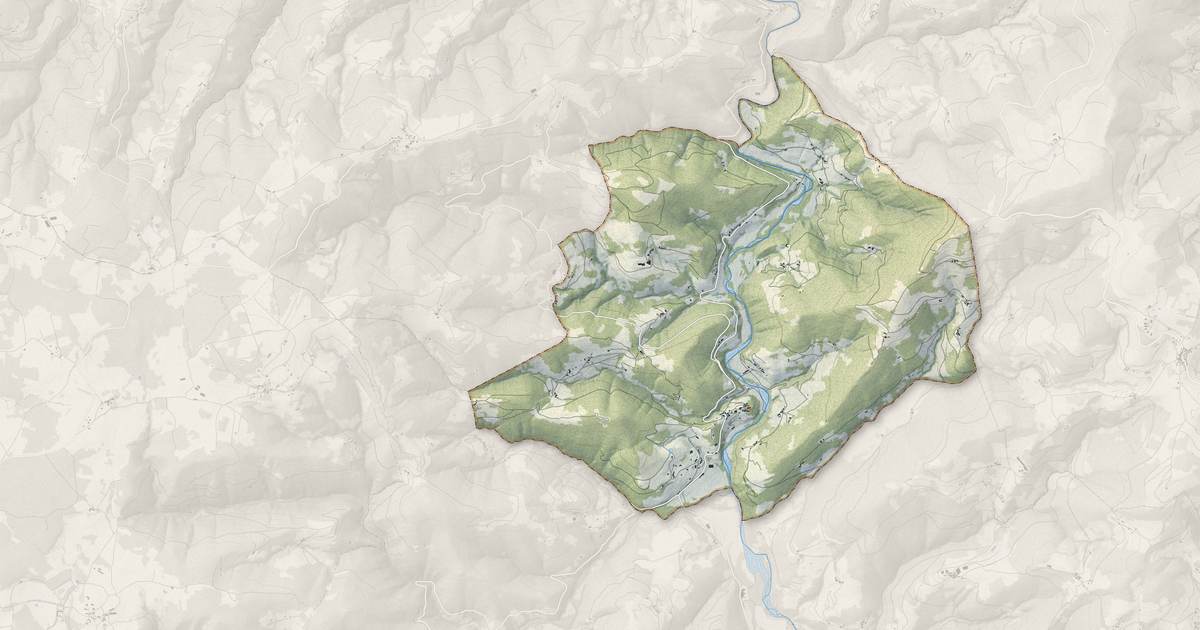 Portrait cartographique de Labatie-d'Andaure : relief, eau, forêts, bâti et voies, calculés à partir des données de l'IGN