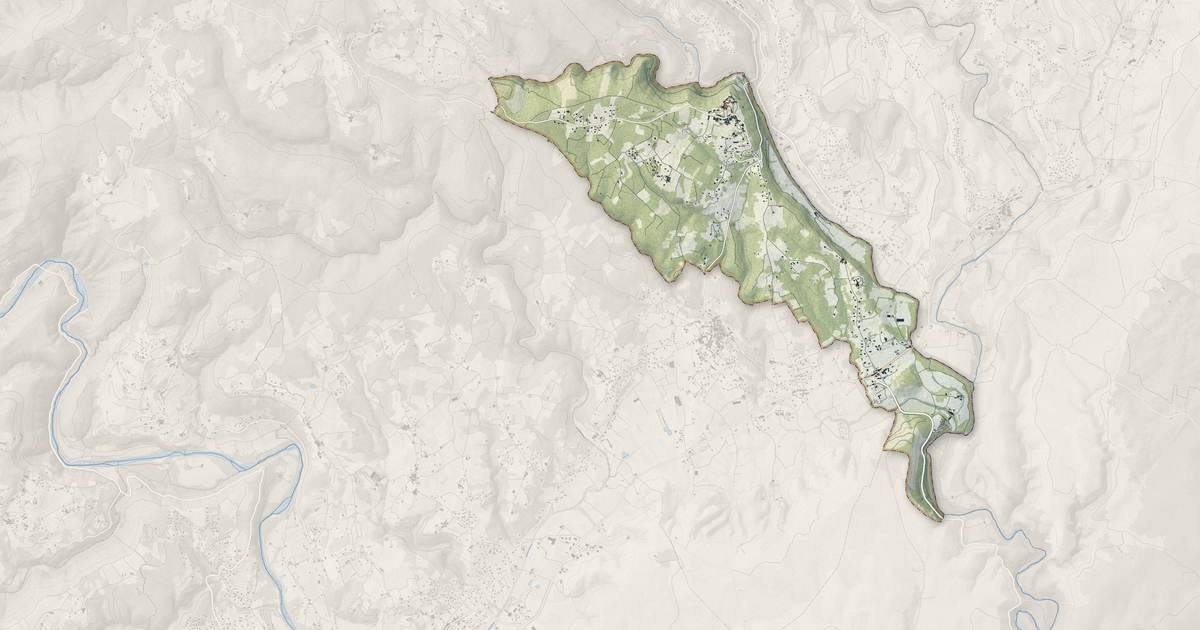 Portrait cartographique de Montréal : relief, eau, forêts, bâti et voies, calculés à partir des données de l'IGN
