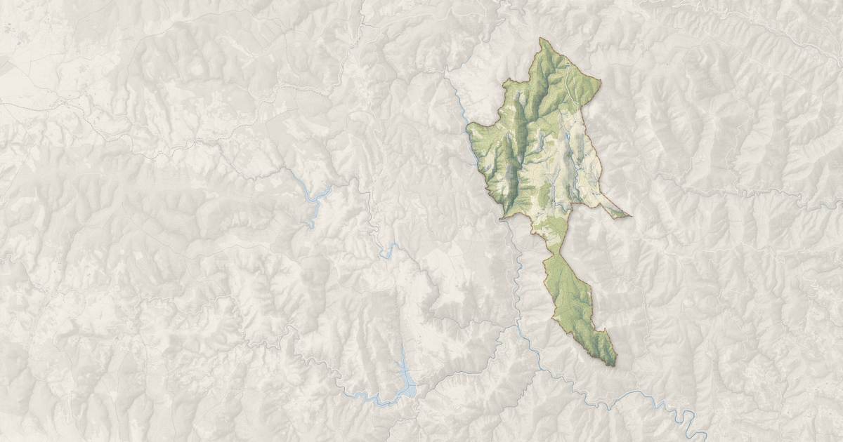 Portrait cartographique de Montselgues : relief, eau, forêts, bâti et voies, calculés à partir des données de l'IGN