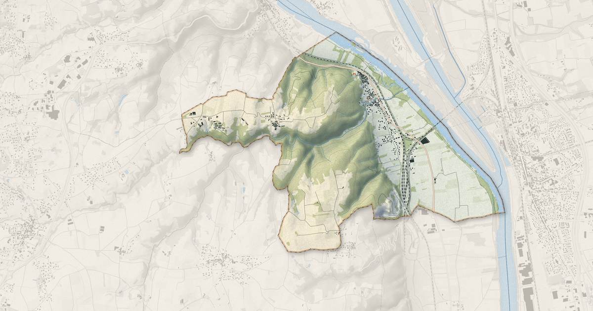Portrait cartographique de Peyraud : relief, eau, forêts, bâti et voies, calculés à partir des données de l'IGN