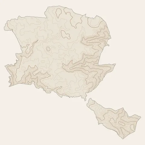 Saint-Agrève : courbes de niveau