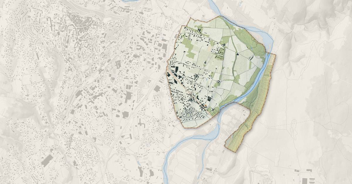 Portrait cartographique de Saint-Didier-sous-Aubenas : relief, eau, forêts, bâti et voies, calculés à partir des données de l'IGN