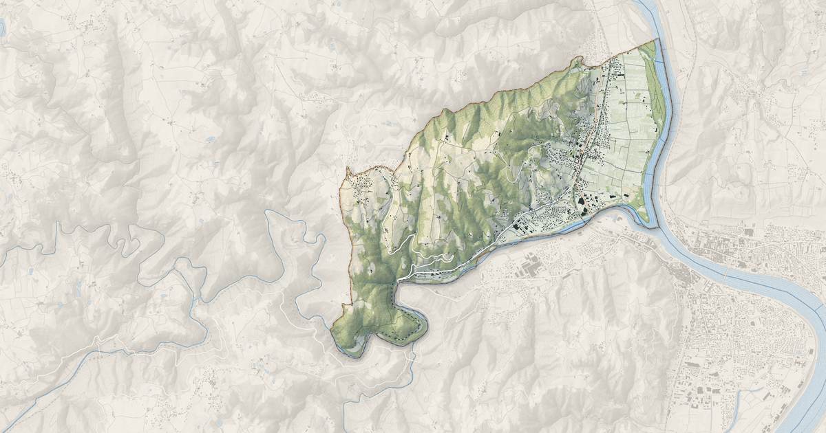 Portrait cartographique de Saint-Jean-de-Muzols : relief, eau, forêts, bâti et voies, calculés à partir des données de l'IGN