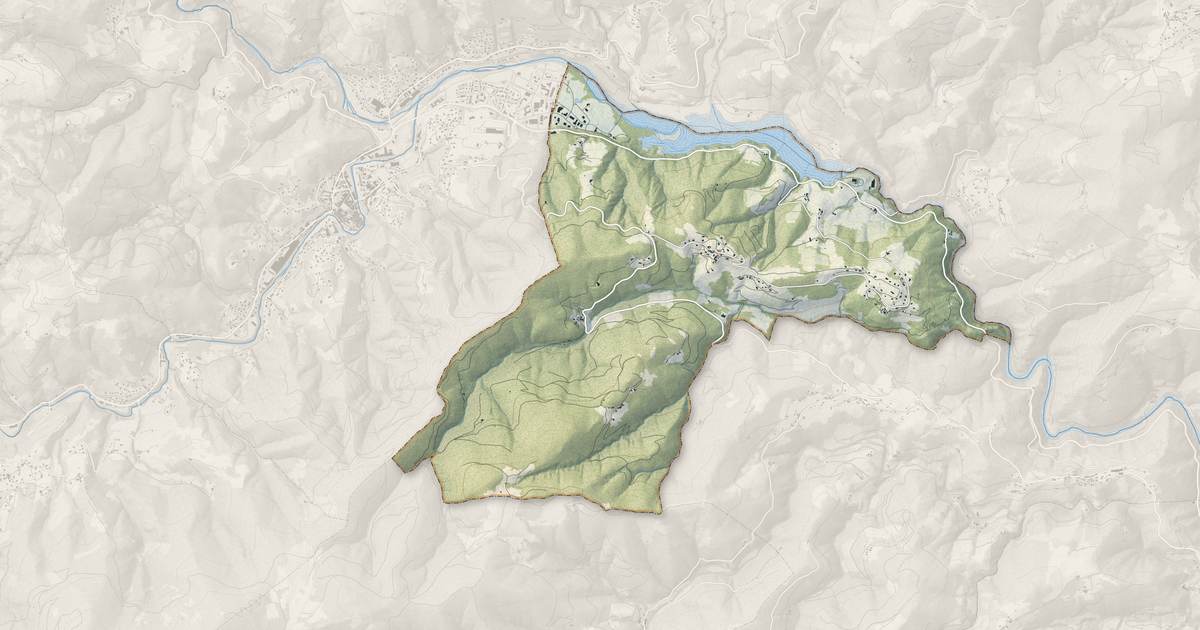 Portrait cartographique de Saint-Michel-d'Aurance : relief, eau, forêts, bâti et voies, calculés à partir des données de l'IGN