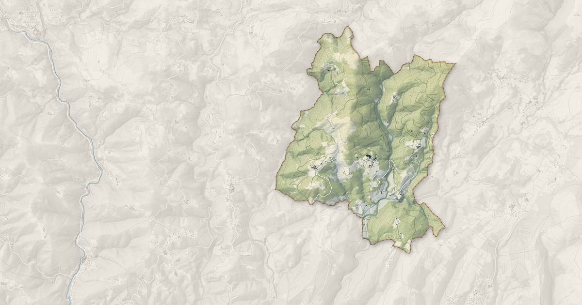Portrait cartographique de Saint-Michel-de-Boulogne : relief, eau, forêts, bâti et voies, calculés à partir des données de l'IGN