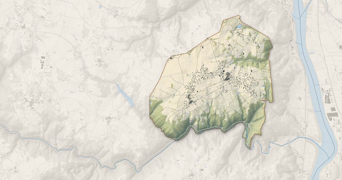 Portrait cartographique de Talencieux : relief, eau, forêts, bâti et voies, calculés à partir des données de l'IGN