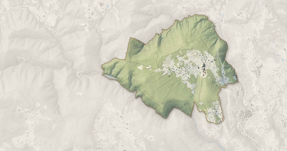 Portrait cartographique de Tauriers : relief, eau, forêts, bâti et voies, calculés à partir des données de l'IGN