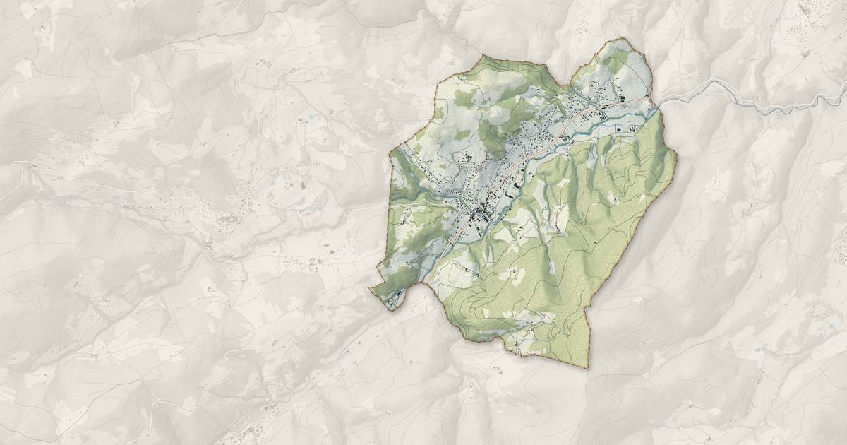 Portrait cartographique de Villevocance : relief, eau, forêts, bâti et voies, calculés à partir des données de l'IGN