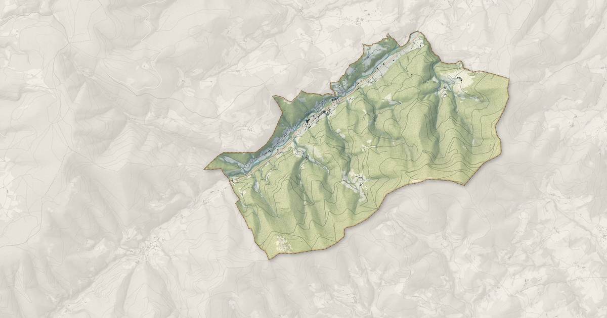 Portrait cartographique de Vocance : relief, eau, forêts, bâti et voies, calculés à partir des données de l'IGN