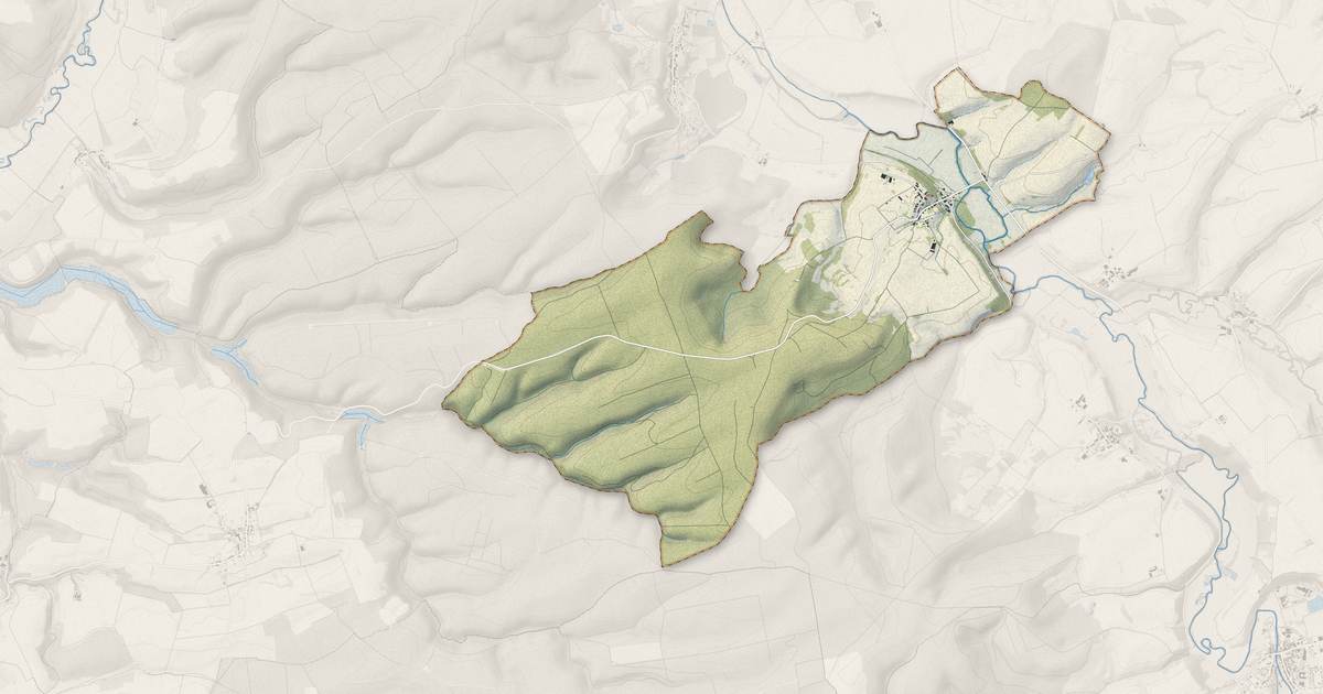 Portrait cartographique de Apremont : relief, eau, forêts, bâti et voies, calculés à partir des données de l'IGN