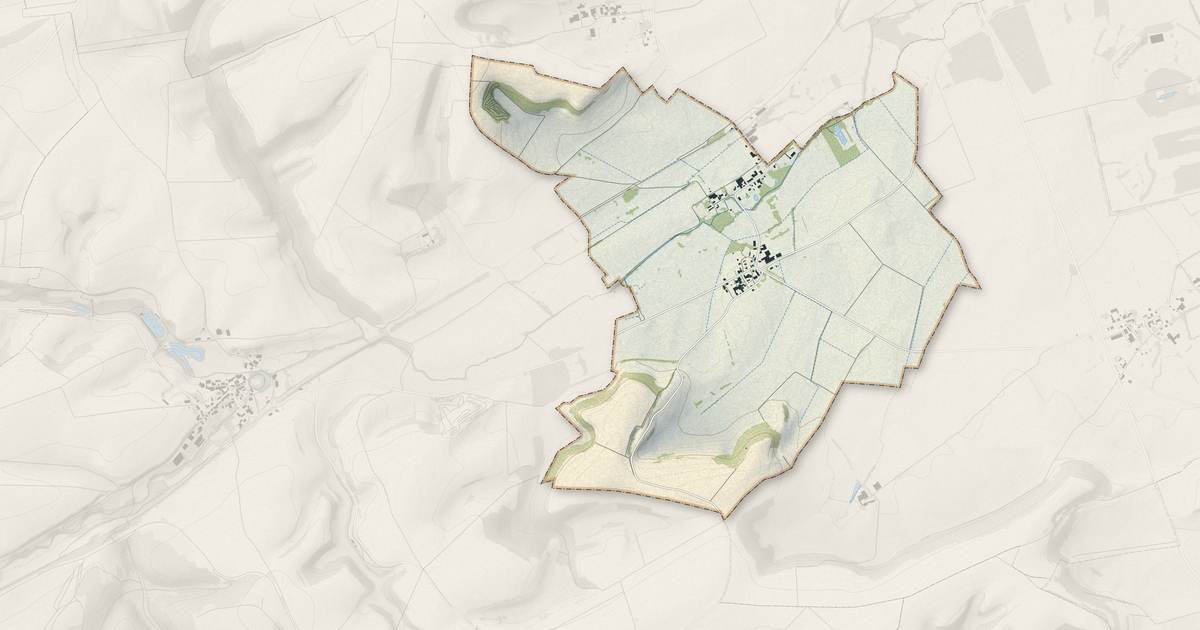 Portrait cartographique de Ardeuil-et-Montfauxelles : relief, eau, forêts, bâti et voies, calculés à partir des données de l'IGN