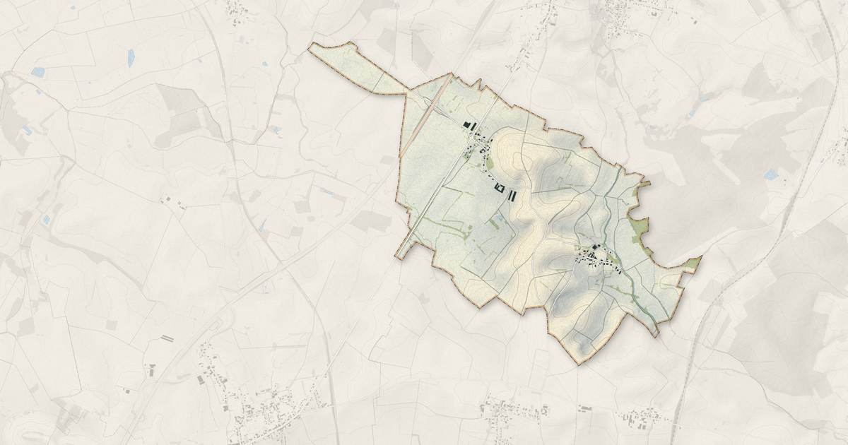 Portrait cartographique de Auboncourt-Vauzelles : relief, eau, forêts, bâti et voies, calculés à partir des données de l'IGN